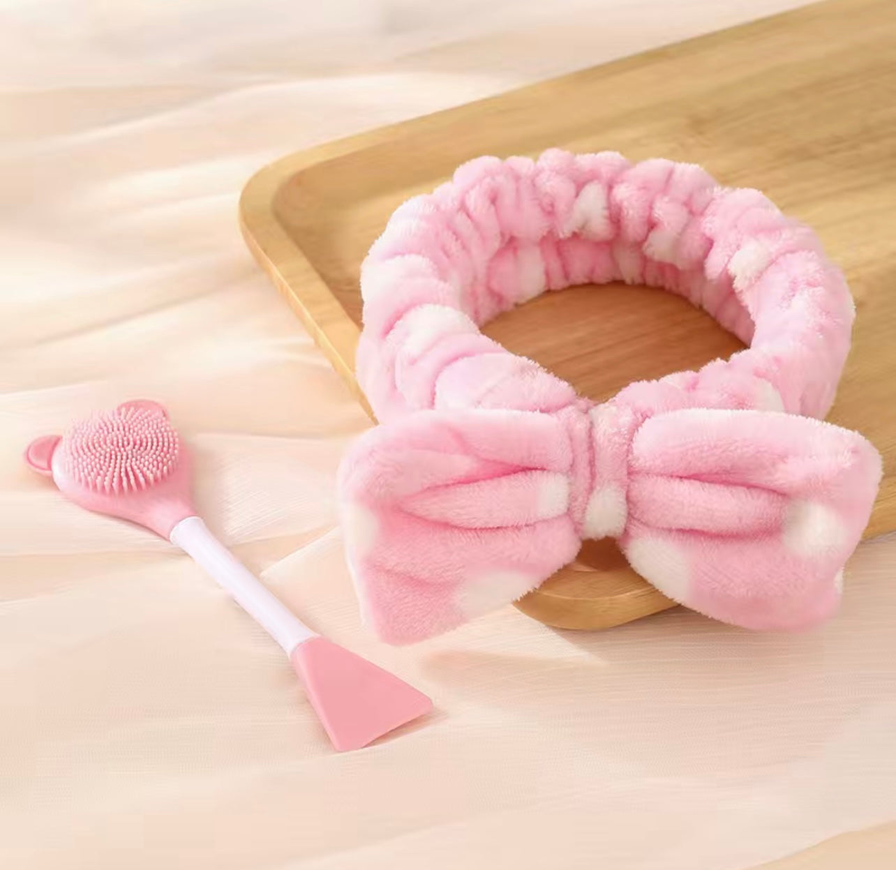 Double Head Cleansing Brush Mask Brush + Cleansing Hair Band