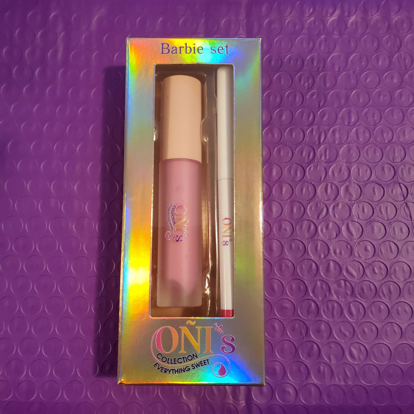 Barbie lip liner and lip gloss set