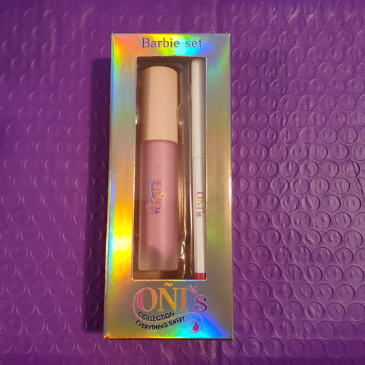 Barbie lip liner and lip gloss set
